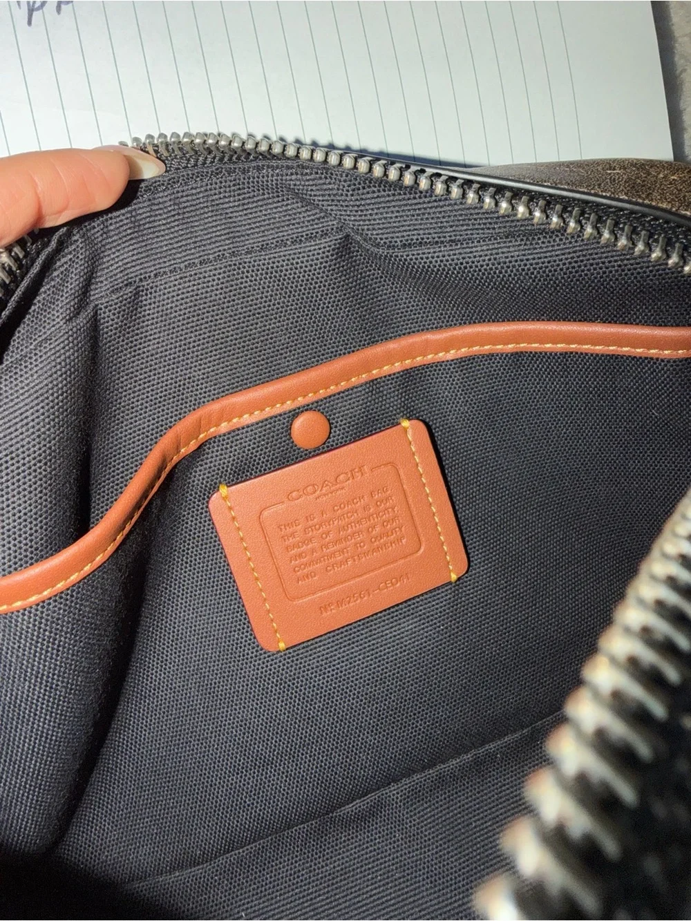 Coach loved leather radio camera bag
